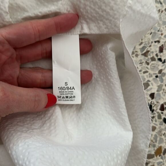 Kate Spade white 100% cotton midi dress small s sundress - Picture 7 of 10